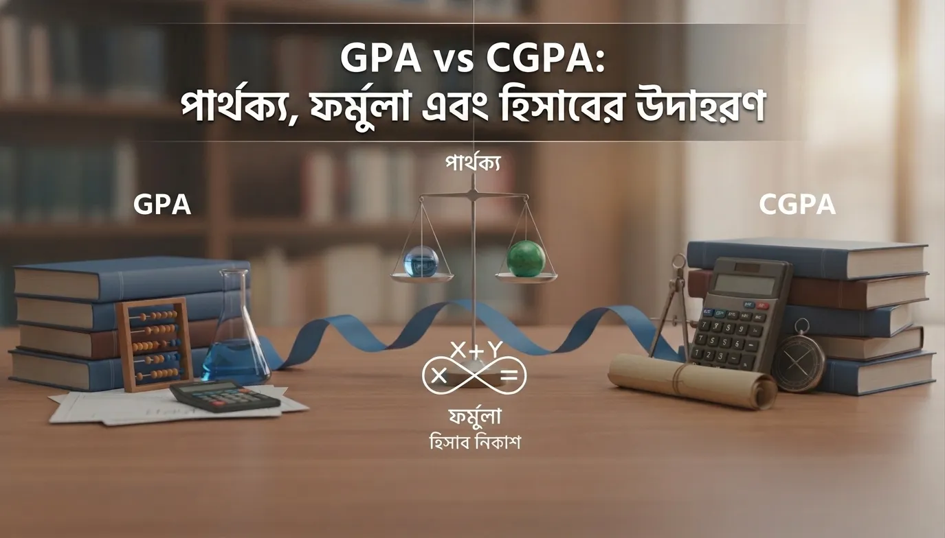 জাতীয় বিশ্ববিদ্যালয় GPA vs CGPA: পার্থক্য, ফর্মুলা এবং হিসাবের উদাহরণ